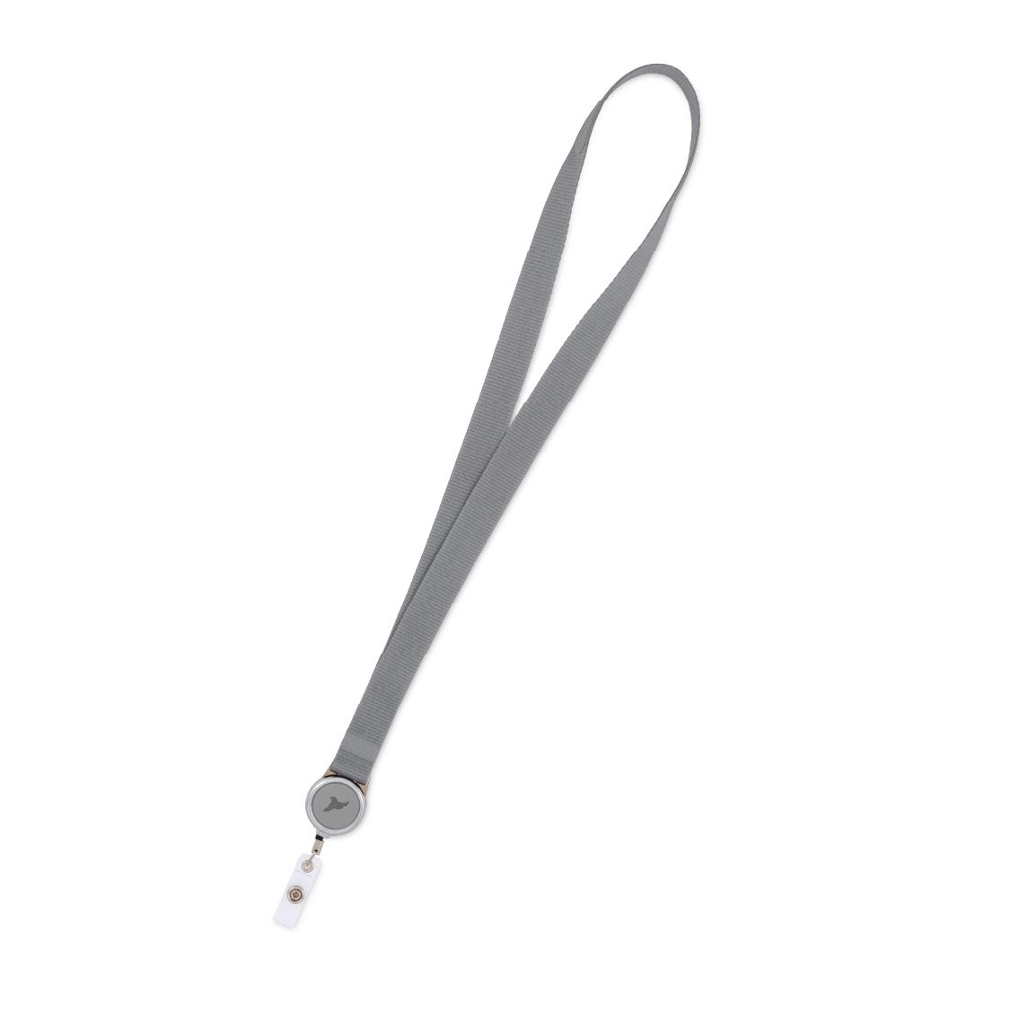 Flexpocket / Лента для бейджа с металлическим ретрактором Премиум серый