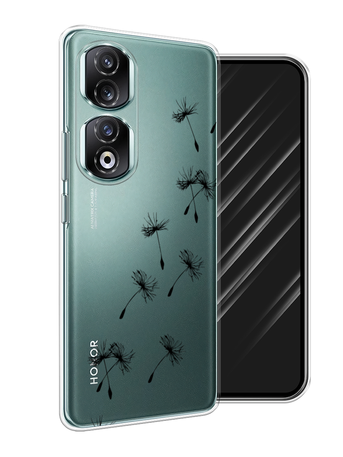 

Чехол Awog на Honor 90 Pro "Летящие одуванчики", Черный