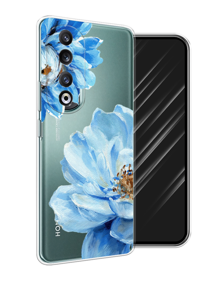

Чехол Awog на Honor 90 Pro "Голубые клематисы", Голубой