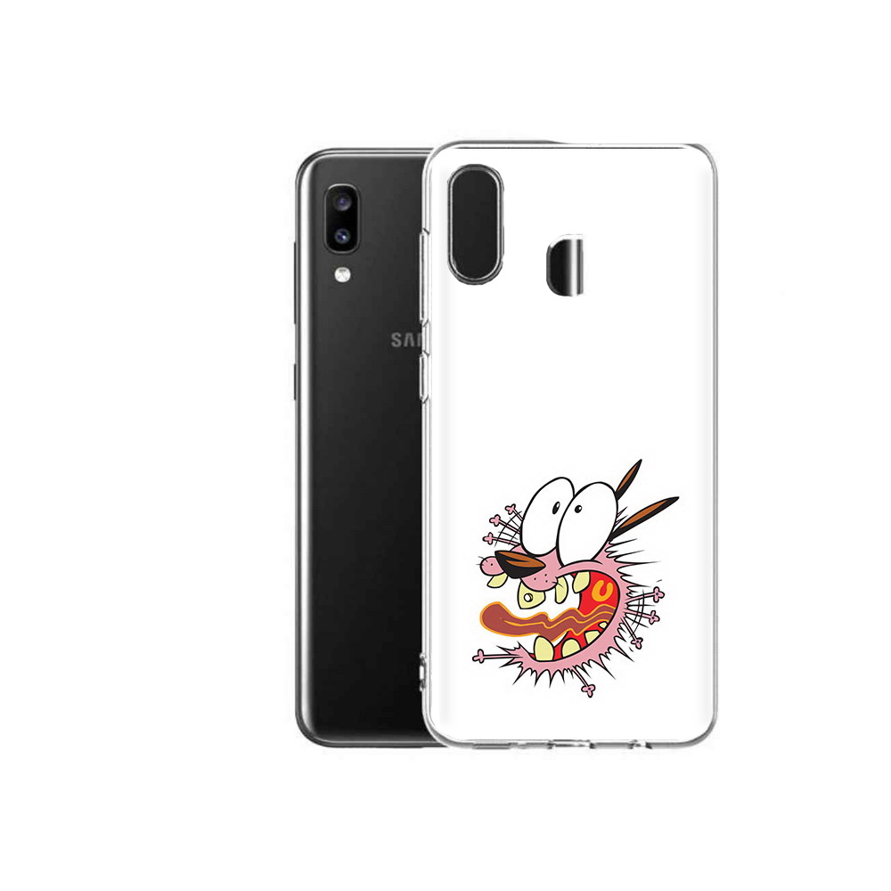 

Чехол MyPads Tocco для Samsung Galaxy A20 испуганный бобик, Прозрачный, Tocco