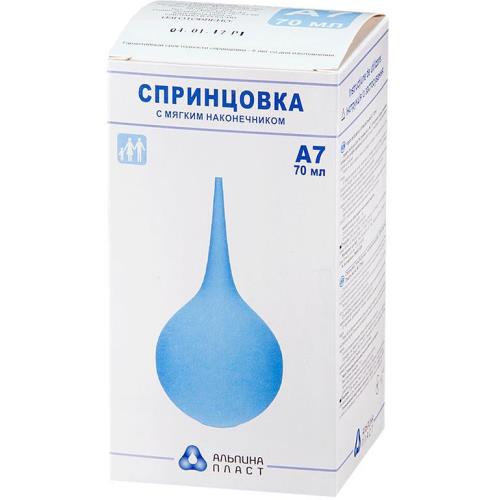 

Альпина пласт спринцовка пвх №7а мягкий наконечник 70 мл, Синий