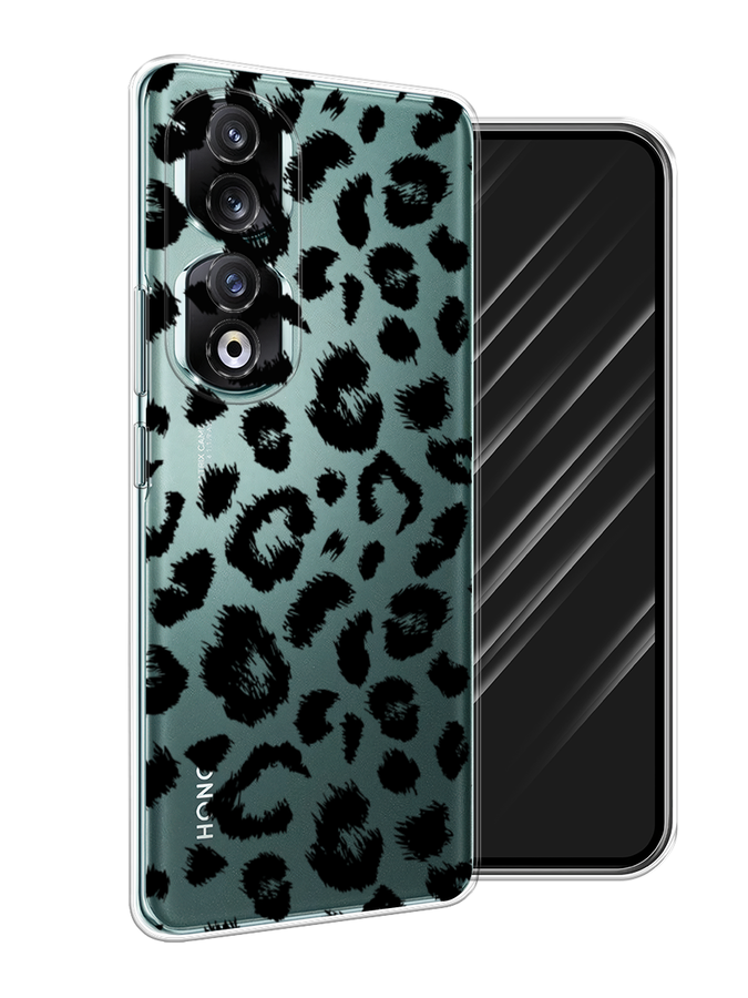 

Чехол Awog на Honor 90 Pro "Окрас леопарда фон", Черный