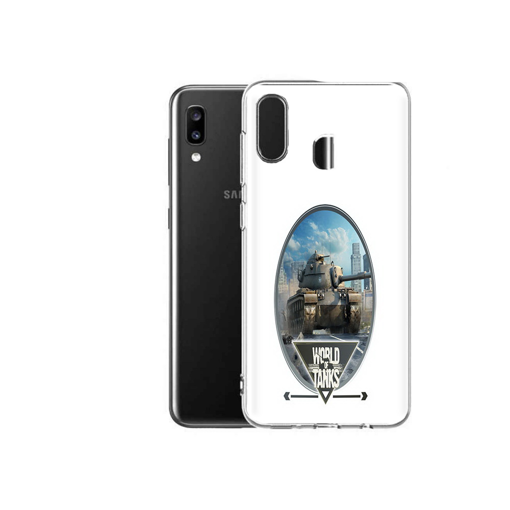 

Чехол MyPads Tocco для Samsung Galaxy A20 игра с танками, Прозрачный, Tocco