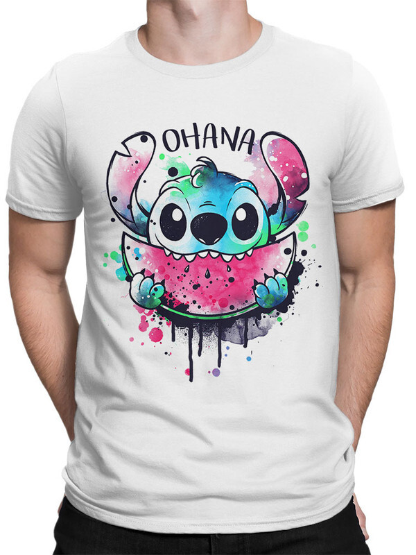 фото Футболка мужская design heroes лило и стич - ohana белая 3xl