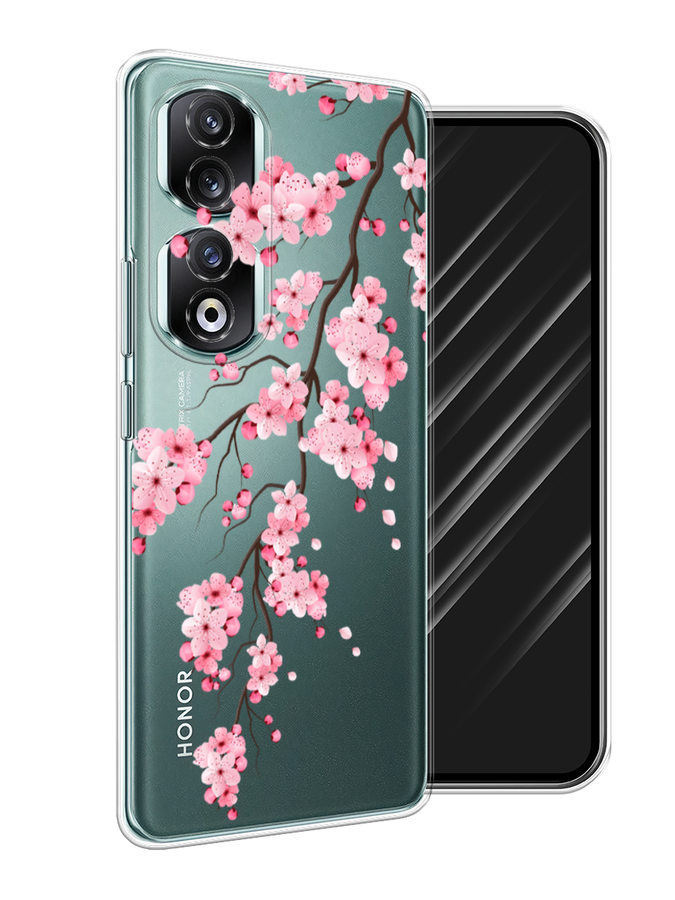 

Чехол Awog на Honor 90 Pro "Розовая сакура", Розовый;белый;коричневый