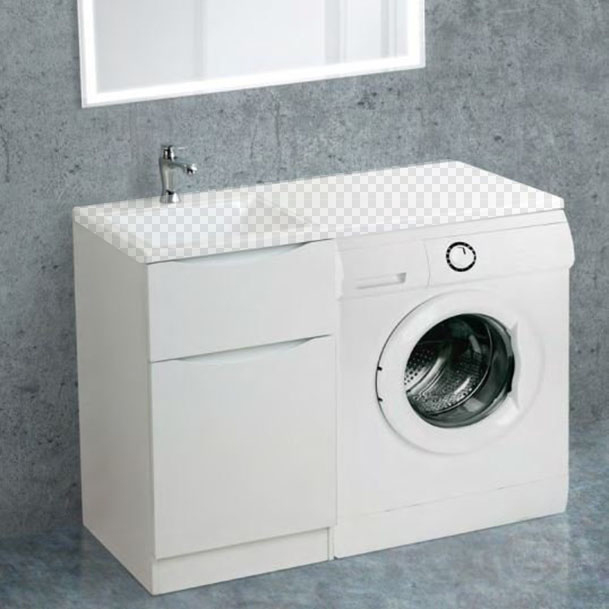 

Тумба под раковину BelBagno Lavanderia 580/1200-2C-PIA-BL Bianco Lucido