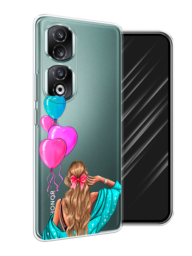 

Чехол Awog на Honor 90 Pro "День Рождения", Голубой;розовый;бежевый