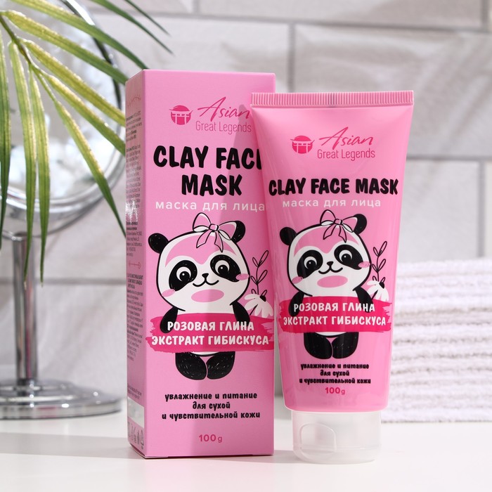 

Маска для лица Family Cosmetics c розовой глиной и экстрактом гибискуса 100 г