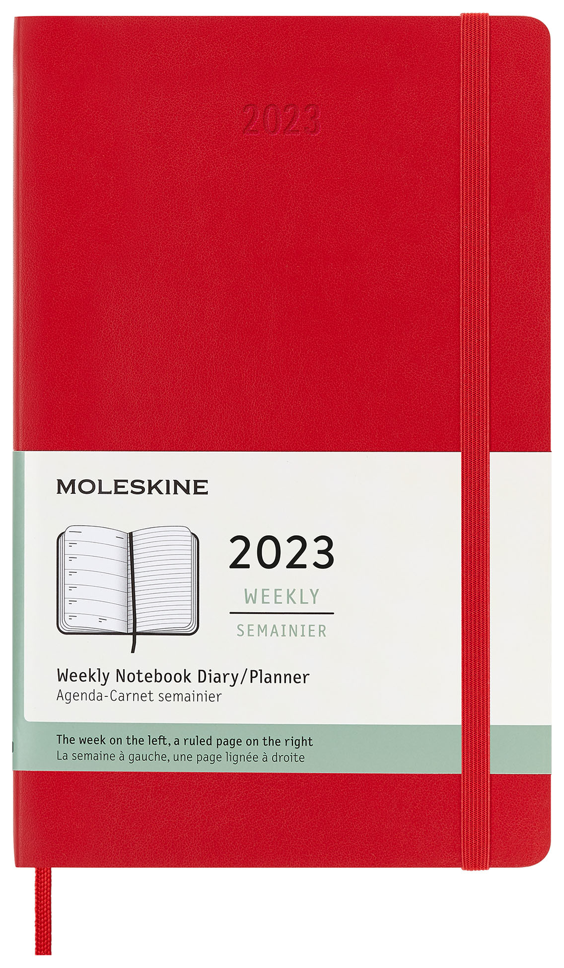 Еженедельник Moleskine CLASSIC SOFT WKLY Large 130х210мм 144стр. мягкая обложка красный