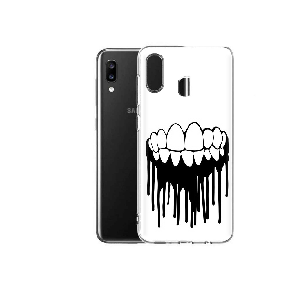 

Чехол MyPads Tocco для Samsung Galaxy A20 зубы, Прозрачный, Tocco