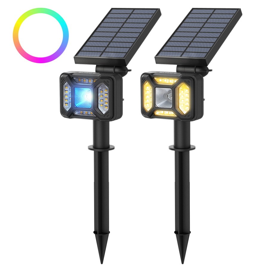 

Прожектор BlitzWolf BW-OLT5 RGB + Warm White Solar Landscape Lamp Black