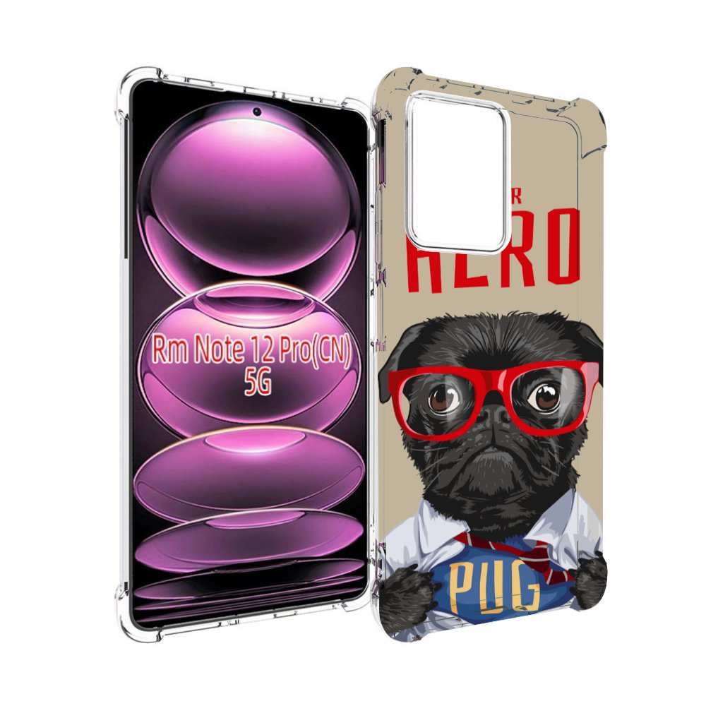

Чехол MyPads Герой-PUG для Xiaomi Redmi Note 12 Pro, Прозрачный, Tocco