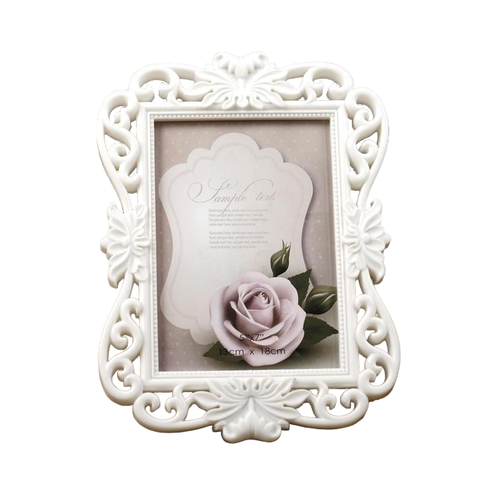 

Фоторамка пластик 13х18 см "Завитки и цветы" белая 25,5х19 см, Белый