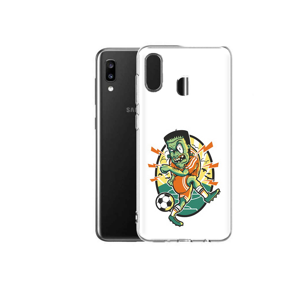 

Чехол MyPads Tocco для Samsung Galaxy A20 зомби футболист, Прозрачный, Tocco