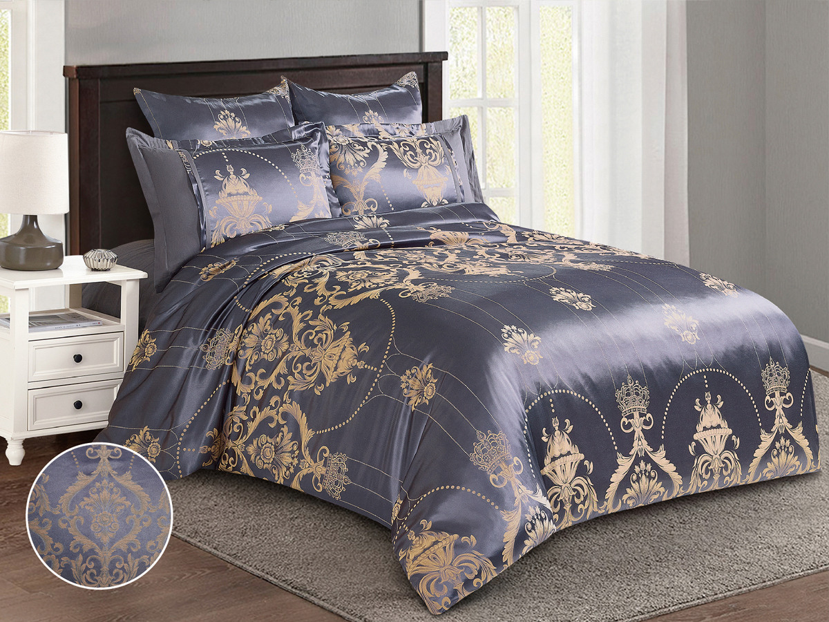 Постельное белье Cleo Satin Jacquard наволочки 50х70 и 70х70 2 спальное 9490₽