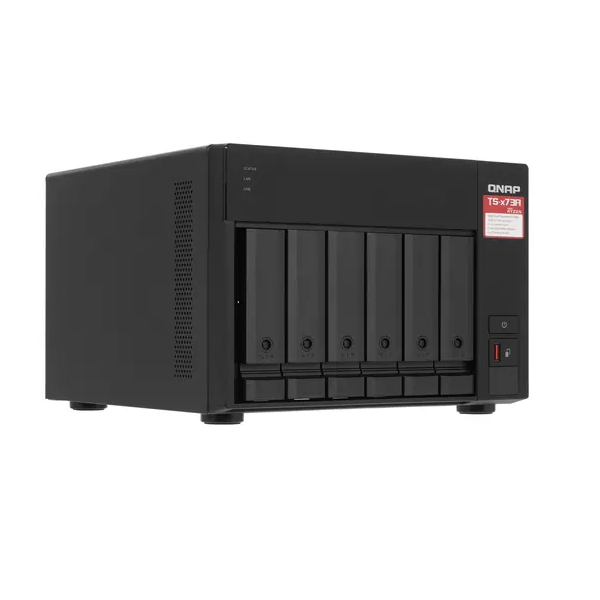 

Сетевое хранилище данных QNAP NAS TS-673A-8G черный, NAS TS-673A-8G