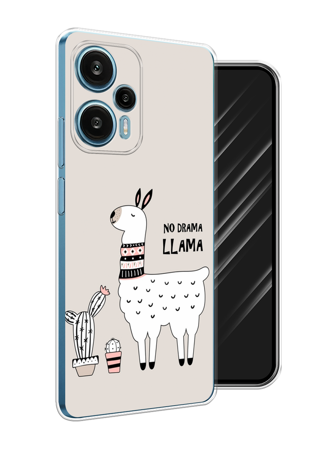 

Чехол Awog на Xiaomi Redmi Note 12 Turbo "No drama LLama", Бежевый;серый;белый, 318450-2