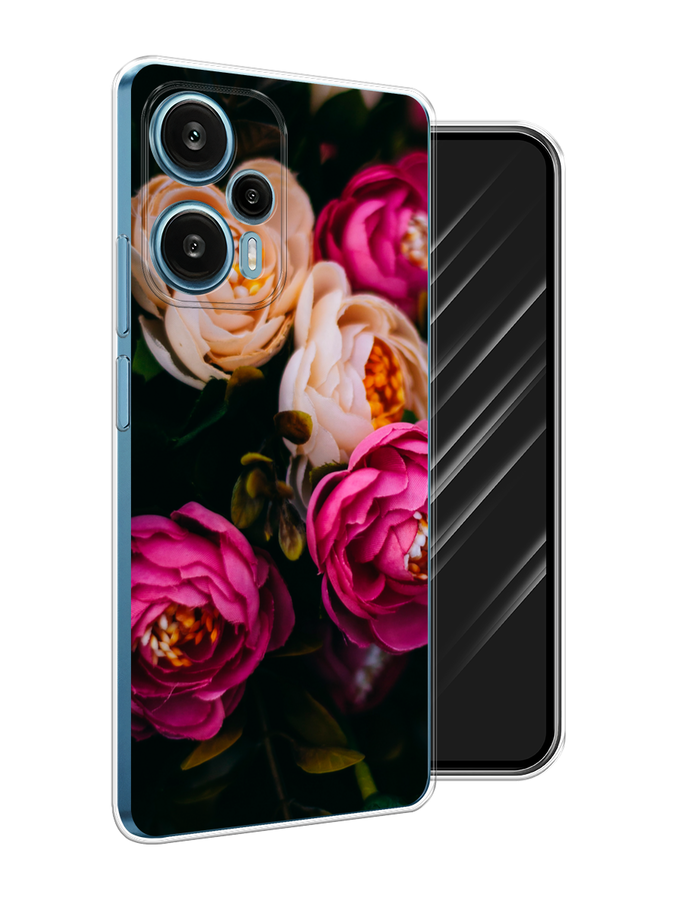 

Чехол Awog на Xiaomi Redmi Note 12 Turbo "Розовые пионы на черном", Розовый;черный, 318450-8