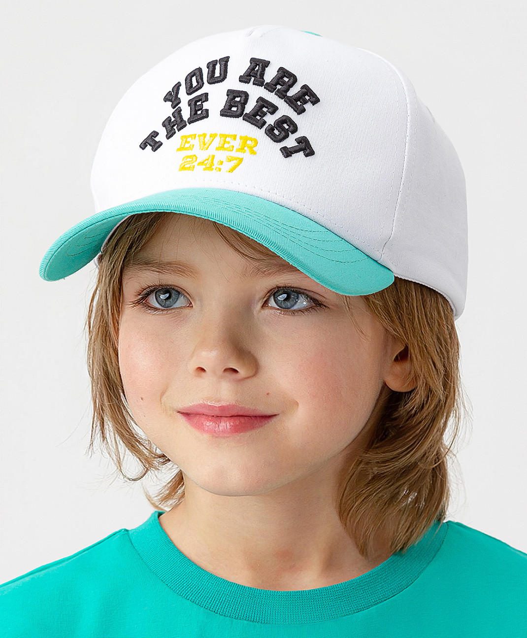 

Бейсболка детская Button Blue 123BBBMX71010000, 52, Белый, 123BBBMX71010000