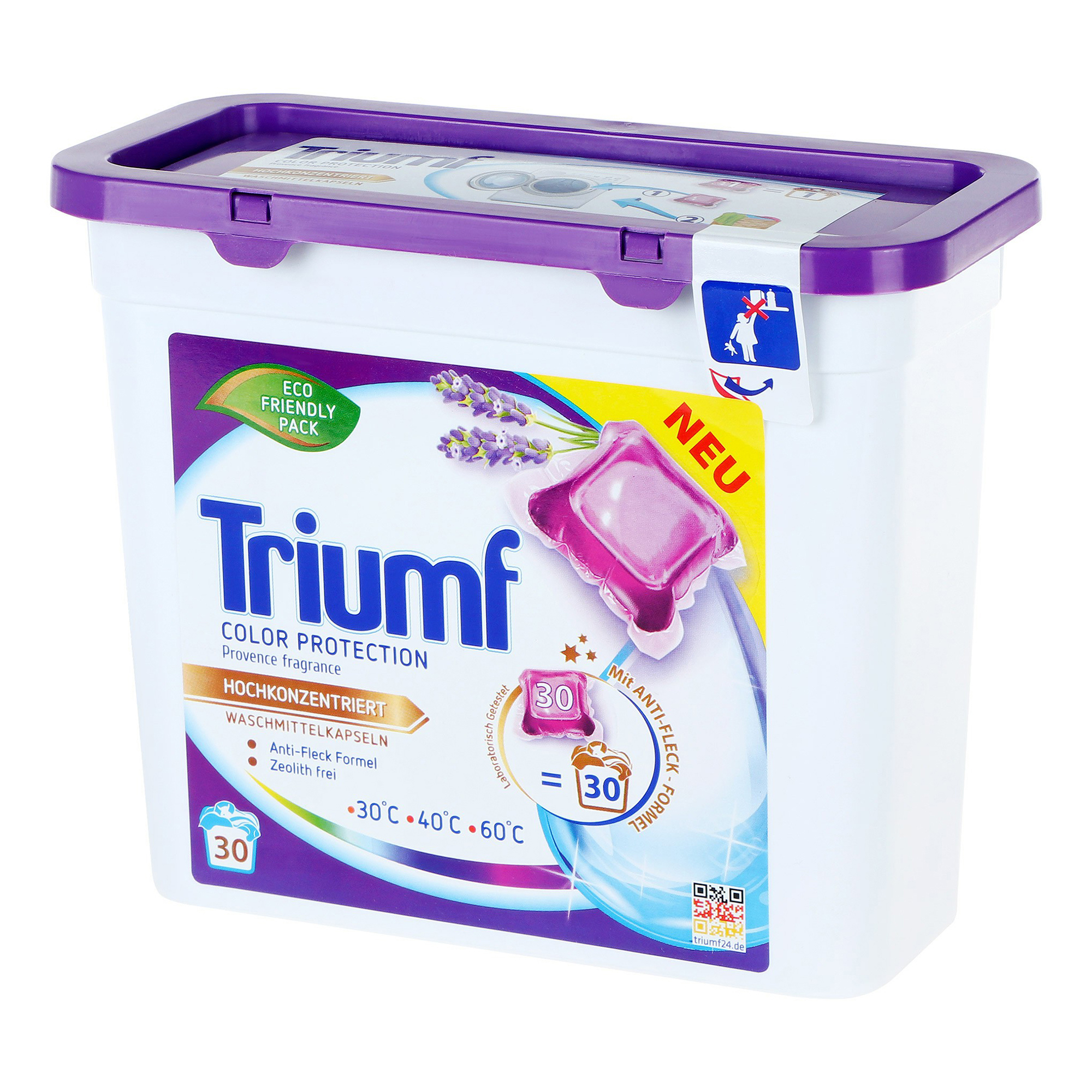 

Капсулы для стирки Triumf Color Protection для цветного белья 30 шт