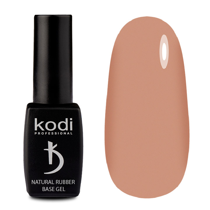 Гель-лак Natural Rubber Base Kodi 12ml DARK BEIGE (цветной базовый гель)