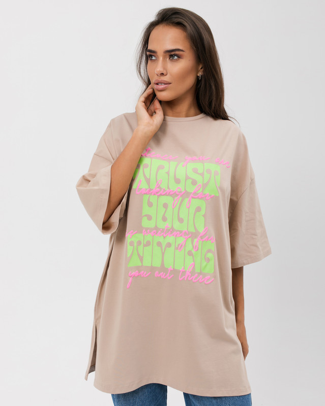 

Футболка женская CHIC&CHARISMA 2220050 бежевая, Бежевый, 2220050