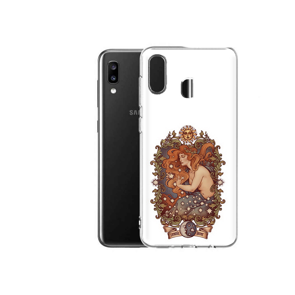 

Чехол MyPads Tocco для Samsung Galaxy A20 звездная девушка абстракция, Прозрачный, Tocco