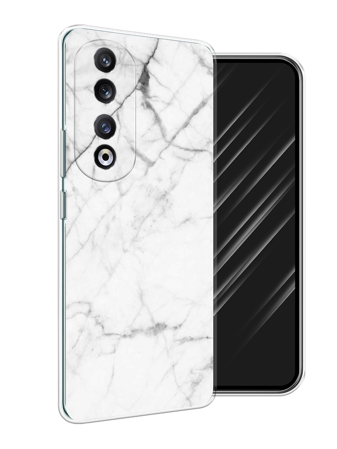 

Чехол Awog на Honor 90 Pro "Светлый мрамор", Серый
