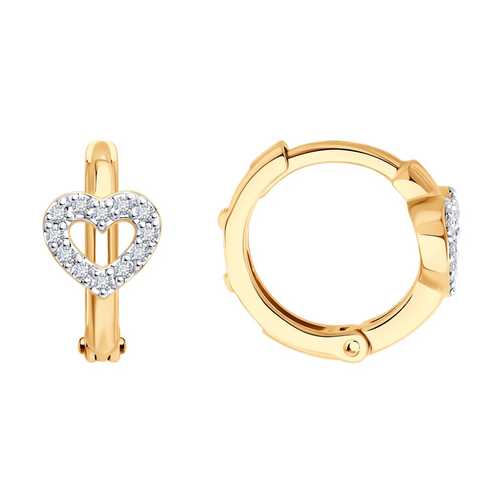 

Серьги конго из золота SOKOLOV 1022430, бриллиант, 1022430