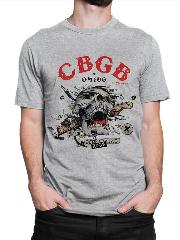 фото Футболка мужская design heroes cbgb - андеграунд рок серая xs