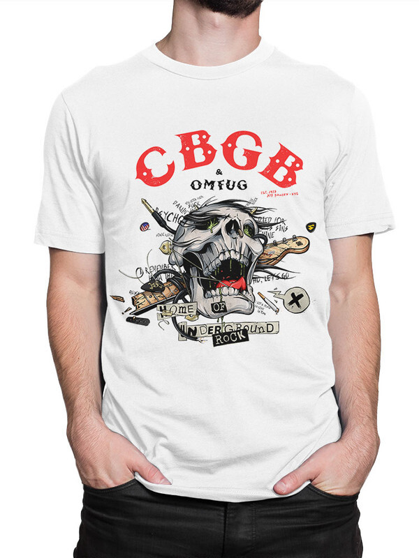 фото Футболка мужская design heroes cbgb - андеграунд рок белая xs