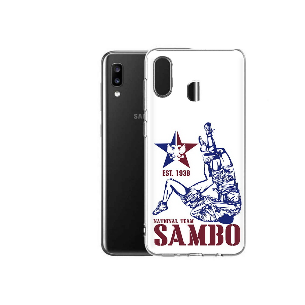 

Чехол MyPads Tocco для Samsung Galaxy A20 единоборства самбо, Прозрачный, Tocco