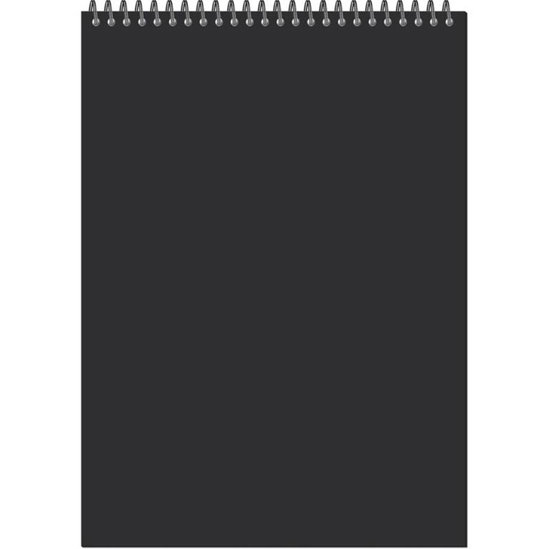 

Скетчбук А4, 20л, блок черный, 120гр, спираль, жесткая подложка SKETCHBOOK BLACK 2936, alb0430