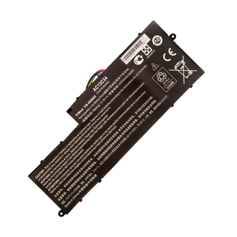 

Аккумулятор для ноутбука Acer Aspire E3-112, V3-112P (11,4 V, 2200 mAh). PN: AC13C34