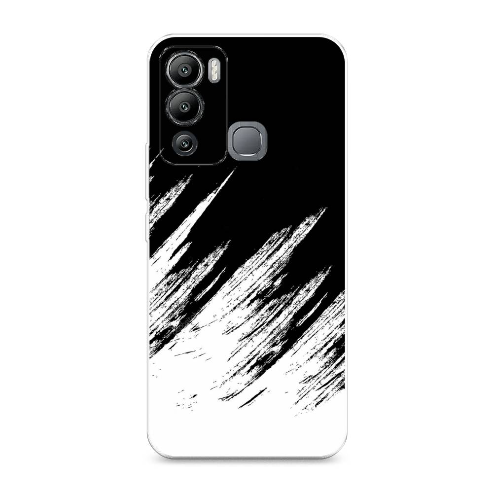 фото Силиконовый чехол "черно белые брызги" на infinix hot 12i awog