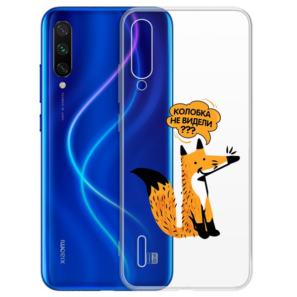 фото Чехол-накладка krutoff clear case "лиса" для xiaomi mi 9 lite