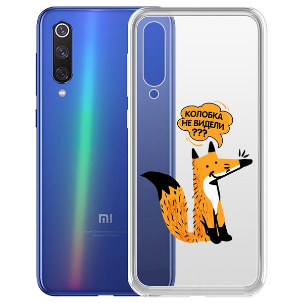 фото Чехол-накладка krutoff clear case "лиса" для xiaomi mi 9