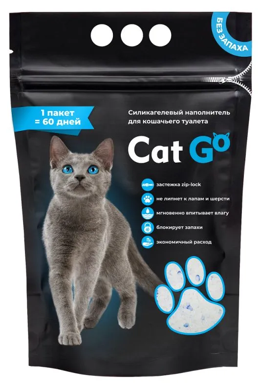 

Наполнитель Cat Go для кошачьего туалета, силикагель, 3,5 кг (8 л), Наполнитель дкош.туалета Cat Go Силикагель 3,5 кг 8л