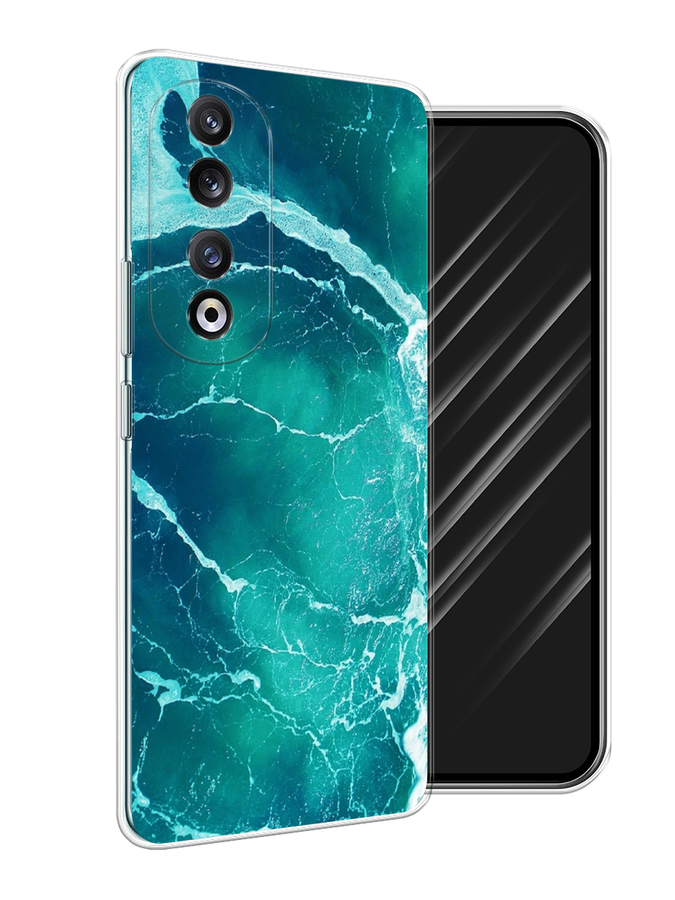 

Чехол Awog на Honor 90 Pro "Изумрудный океан", Бирюзовый;синий
