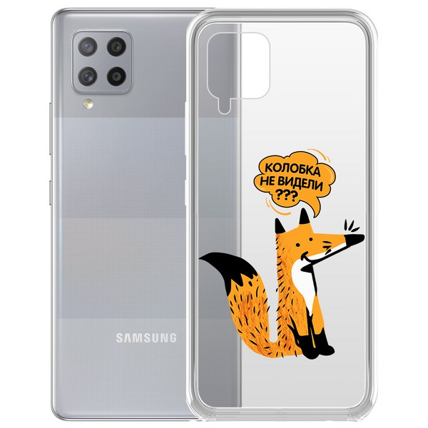 фото Чехол-накладка krutoff clear case "лиса" для samsung galaxy a42 5g