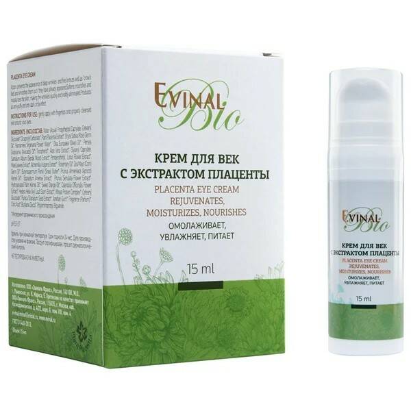 

Крем для глаз Evinal Bio с экстрактом плаценты 15 мл