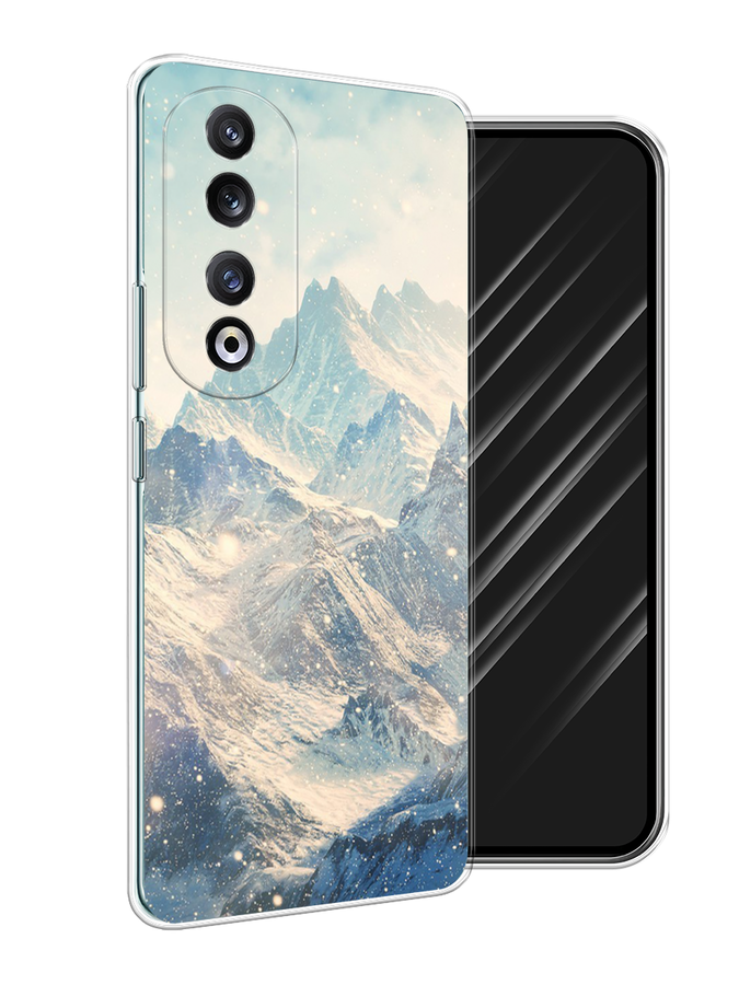 

Чехол Awog на Honor 90 Pro "Горы 4", Бирюзовый