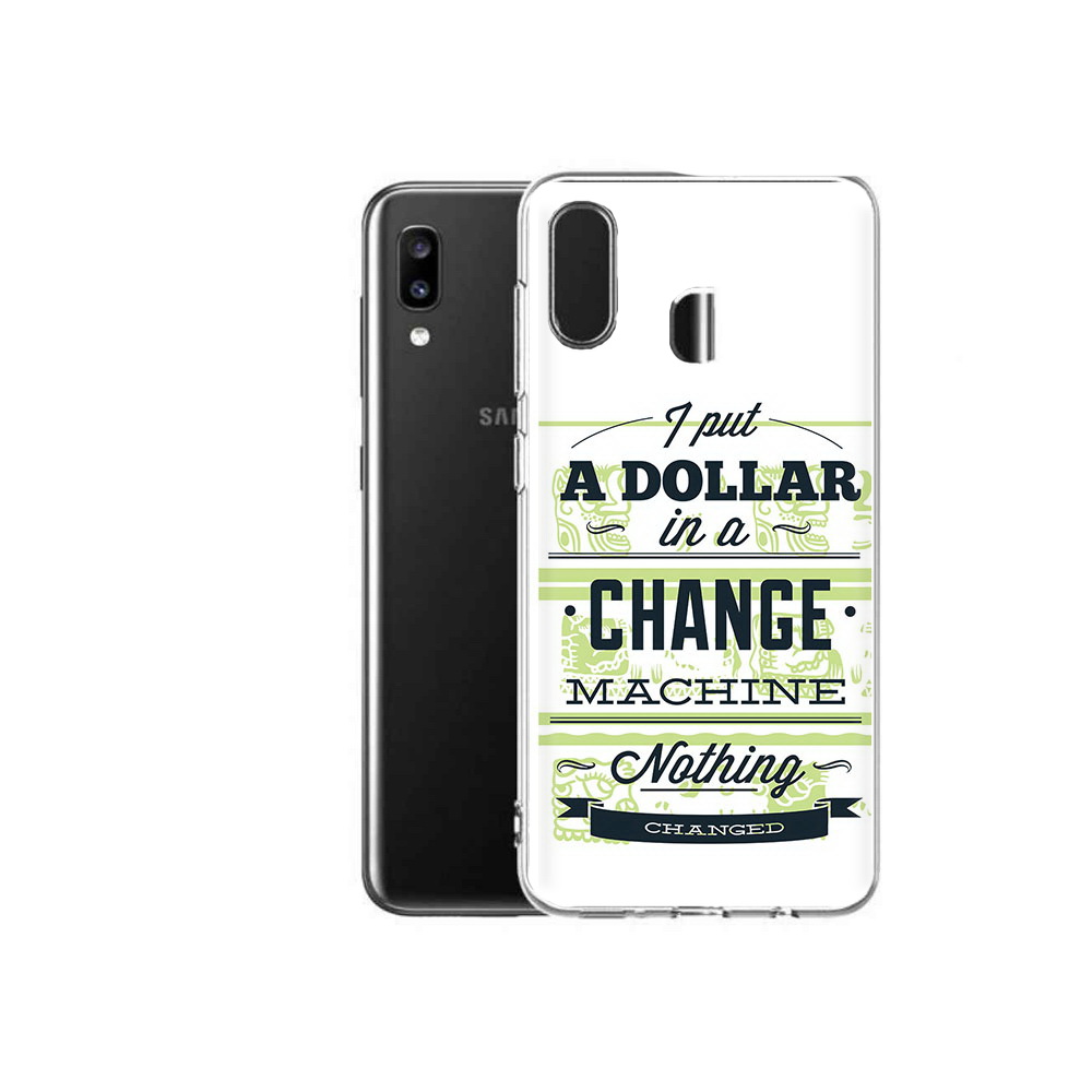 

Чехол MyPads Tocco для Samsung Galaxy A20 доллар надпись, Прозрачный, Tocco