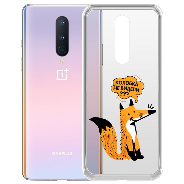 фото Чехол-накладка krutoff clear case "лиса" для oneplus 8