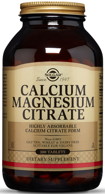 Vbythfks Solgar Calcium Magnesium Citrate, 100 таблеток