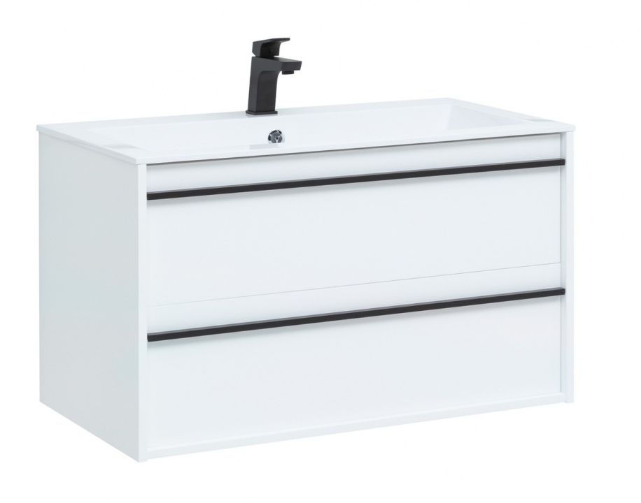 

Тумба с раковиной Aquanet Lino 90 Белый матовый, Lino 90