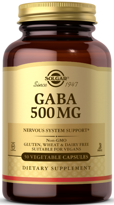 Добавка Solgar GABA 500 mg Vegetable Capsules, 50 капсул
