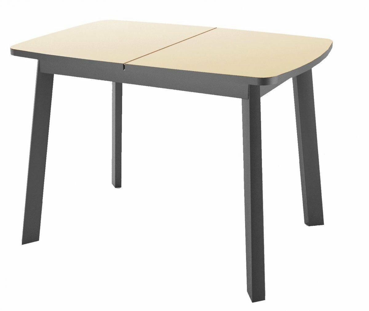 

Стол ДИК Dikline UNIS12 Cтекло крем/опоры черные, Dikline UNIS12