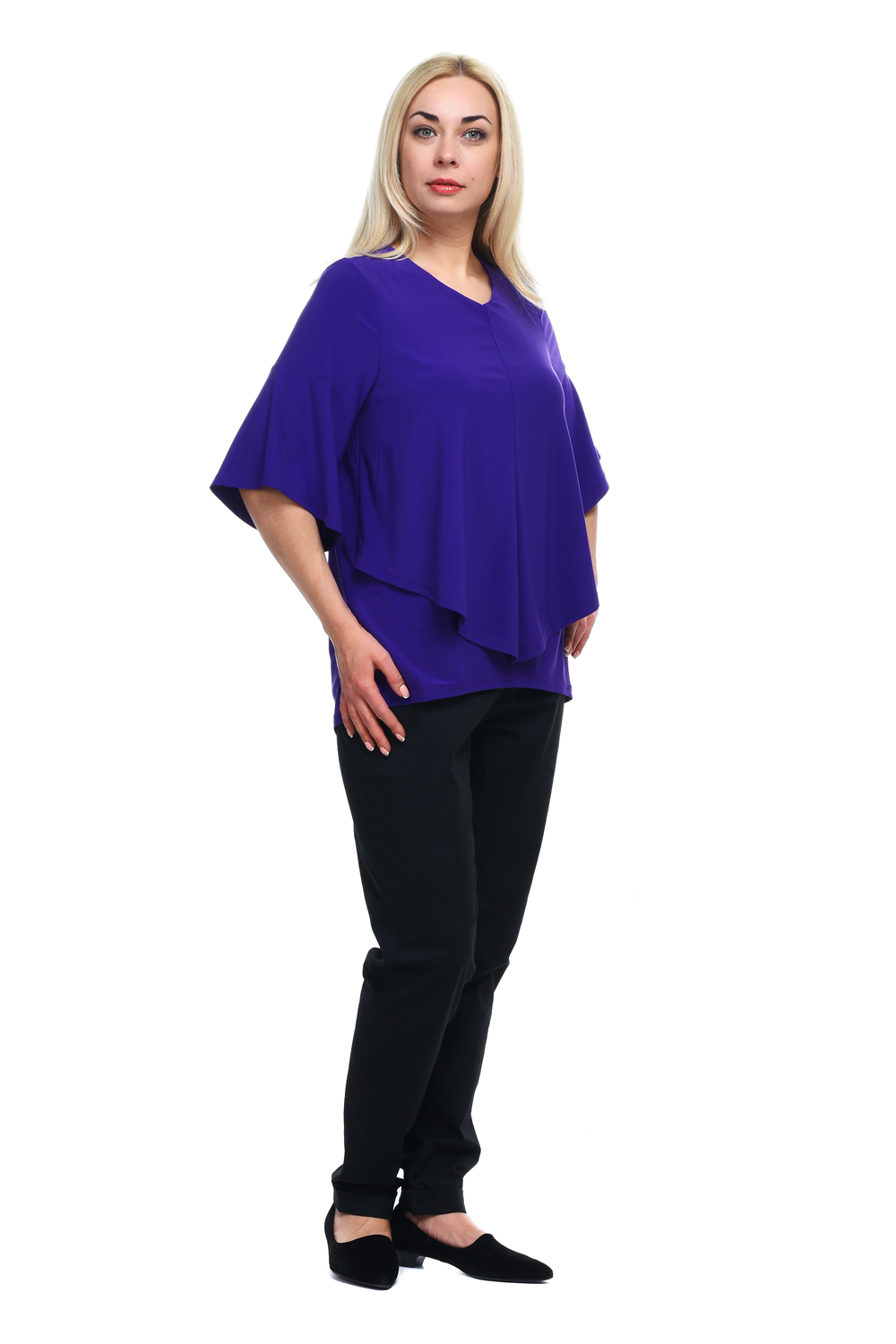 

Блуза женская OLSI 1810032 фиолетовая 52 RU, Фиолетовый, 1810032