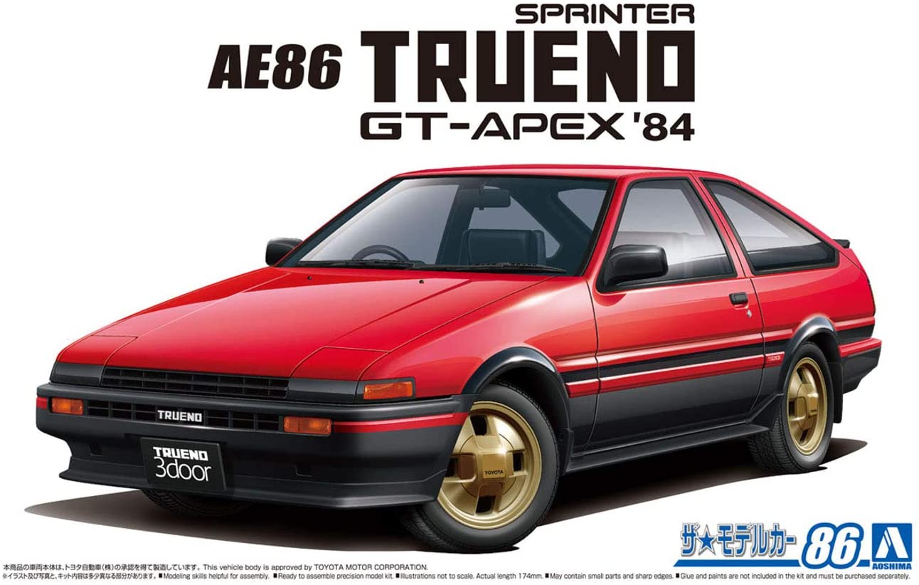 фото Сборная модель aoshima 1/24 toyota ae86 sprinter trueno gt-apex '84 05969